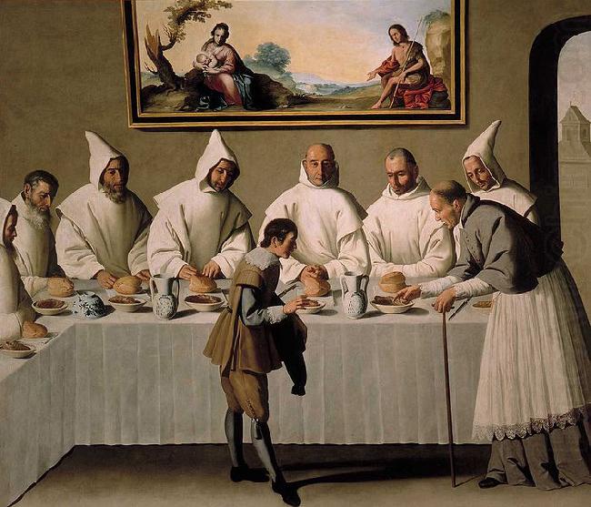 Francisco de Zurbaran San Hugo en el Refectorio oil painting picture